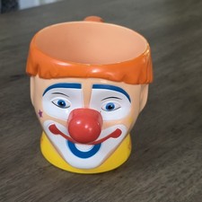 Ringling Bros Barnum & Bailey Circus Plastic Clown Head Mugs Set of 2 — listing 4