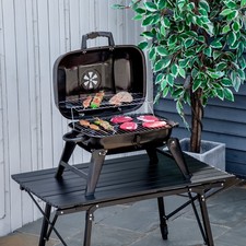 Portable Dome-Top Tabletop Charcoal Grill