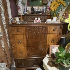 Antique American 4-Drawer Chest of Drawers with Oval Hepplewhite Brass Pulls, Early 19th Century — listing 6