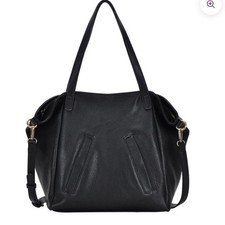Antik Kraft Black Pebbled Leather Slouchy Hobo Shoulder Bag — listing 3