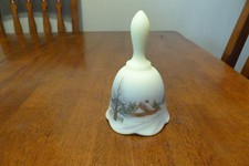 Fenton Custard Uranium Glass Bell with Daisy & Button Pattern, 6 inches — listing 6