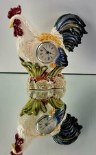 Ceramic Rooster Figural Wall/Desk Clock with Quartz Movement — listing 5