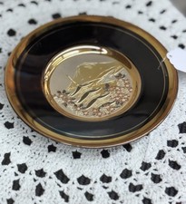 The Art of Chokin Small Decorative Plate with Calla Lily Motif, 24K Gold Edged — listing 3