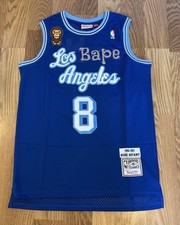 BAPE x Mitchell & Ness Los Angeles Lakers Warm Up Jacket Purple Camo — listing 3