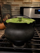 Cast Iron Three-Footed Cauldron Pot with Ring Handles