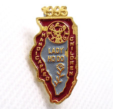 Vintage BPOE Elks Lodge "Elks Lady" Gold-Tone Lapel Pin — listing 4