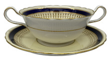 Cobalt Blue Two-Handled Cream Soup Bowl / Chili Bowl — listing 3