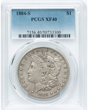 1884-S Morgan Silver Dollar, PCGS XF40 — listing 6