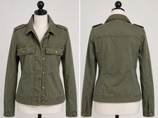 Gap Olive Green Cotton Utility Jacket, Full-Zip Field Jacket — listing 6