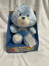 Care Bears Grumpy Bear Plush by Basic Fun (2021), Rain Cloud Belly Badge — listing 5