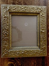 Vintage Ornate Gilt & Oak Wood Framed Wall Mirror with Pierced Scrollwork — listing 3