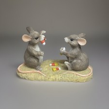 Vintage Anthropomorphic Mouse Figurine in Floral Dress with Blonde Hair — listing 3