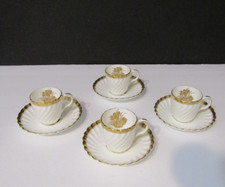 Mintons for Tiffany & Co. Gold Encrusted Demitasse Cups & Saucers, Pair — listing 3