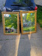 Antique Ornate Gold Gilt Wood Framed Wall Mirror — listing 5