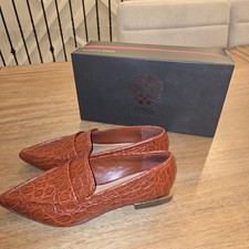 Vince Camuto Men's Black Leather Woven Strap Penny Loafers — listing 4