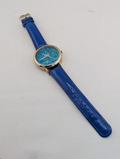 Geneva Platinum Ladies Quartz Watch with Floating Crystals & Pink Leather Strap — listing 2
