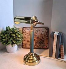 Vintage Brass Bankers Piano Desk Lamp with Adjustable Shade — listing 2