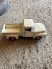 Vintage Diecast Pickup Truck with Roll Bar and Blue Interior, Blue with Orange Trim