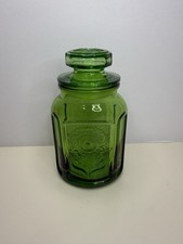 Wheaton Emerald Green Dimpled Optic Glass Bottle Vase