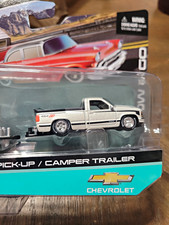 Vintage Diecast Toy Pickup Truck with White Camper Shell Hot Wheels — listing 2