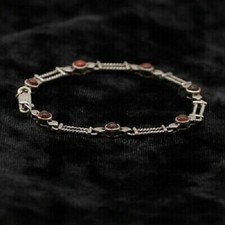 Silpada Sterling Silver Amber Cabochon Link Bracelet, 7.25 inch — listing 3