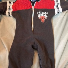 Chicago Bulls Baby Security Blanket with Teddy Bear Plush