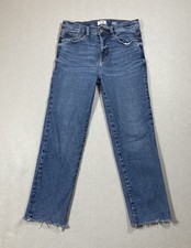 Kensie Jeans The Allie High Rise Slim Distressed Raw Hem Jeans Size 8 — listing 4