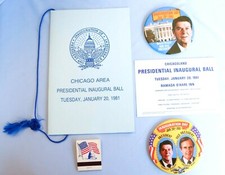 1981 Ronald Reagan / George H.W. Bush Presidential Inauguration Tickets & Cards (2 Framed Displays) — listing 5
