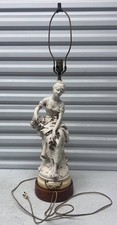 Pair of Mid-Century Chalkware Orientalist Figural Table Lamps — listing 3