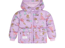 Disney Princess Girls' Pink Sherpa-Lined Zip Jacket with Gold Foil Print — listing 3