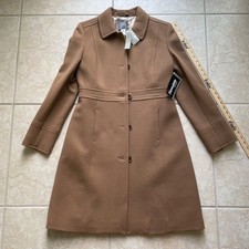 J.Crew Women's Oatmeal Wool-Blend Asymmetric Zip Funnel-Neck Coat, Size 8 — listing 4