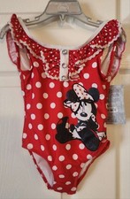 Disney Minnie Mouse Girls Two-Piece Bikini Swimsuit Red Gingham Print — listing 5