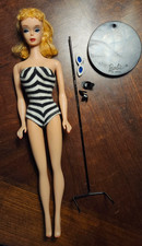Vintage Mattel Barbie Ponytail #4 (Blonde) in Zebra Swimsuit — listing 2