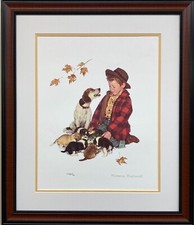 Norman Rockwell 'Pride of Parenthood' (Puppy Love) Print from A Boy and His Dog Series