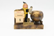 Vintage Bronze Perpetual Calendar Peg Board with Munich Münchner Kindl Figure