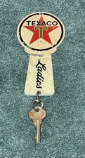 Vintage Texaco 'Ladies' Restroom Key Tags / Porcelain Enamel Signs (Set of 3) — listing 2