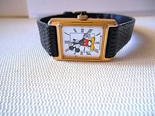 Vintage Lorus Mickey Mouse Musical Quartz Watch with Brown Leather Band — listing 3