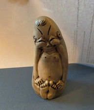 Vintage Ceramic Figurine of Boy Piggybacking Girl with Puppy and Bird on Tree Stump
