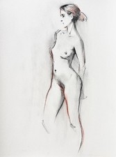 Original Charcoal/Graphite Figure Drawing, Hand-Signed and Dated 1976 — listing 5