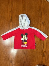 Disney Mickey Mouse Baby Boy Short-Sleeve Button-Up Shirt, Size 3 Months, Gray Allover Face Print — listing 3