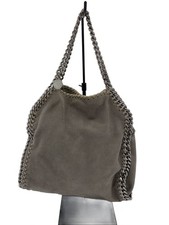 Stella McCartney Falabella Tote Bag in Light Blue Faux Suede with Gold Chain Trim — listing 6