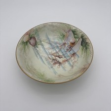 Hand-Painted Porcelain Vessel with Green Ground and Artist Signature, Dated 1989 — listing 6