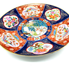 Antique Japanese Imari Porcelain Charger with Floral Panel Design, Hand-Painted — listing 6