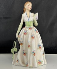 Royal Doulton 'Carolyn' HN 2974 Bone China Figurine, Seated Lady in Green Dress