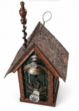Rustic Handmade Hanging Birdhouse with Weathered Metal Roof — listing 3