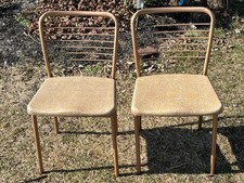 Pair of Cosco Vintage Padded Folding Chairs, Green Frame with Southwestern Stripe Upholstery — listing 2