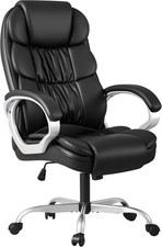 High-Back Upholstered Ergonomic Office Task Chair with Adjustable Armrests, Beige Fabric — listing 2