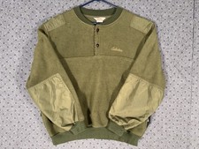 Cabela's Men's Rust Orange Henley Pullover with Denim Collar, Size XL Tall, listing 6