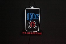 Miller Lite Neon Beer Sign with Shamrock — listing 4