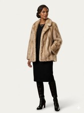 Vintage 1950s-60s Royal Pastel Mink Fur Bolero Jacket by Clearfield Furs
